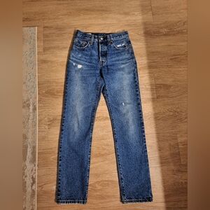 Levis 501 Straight Blue Jeans size 23